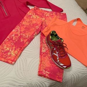 BRIGHT LEGGINGS shown with other items in closet!